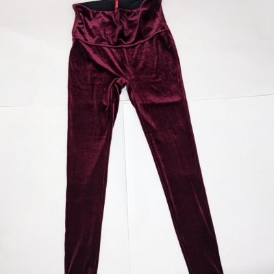 SPANX Velvet Leggings in Rich Burgundy size Large Style 2070 NWOT